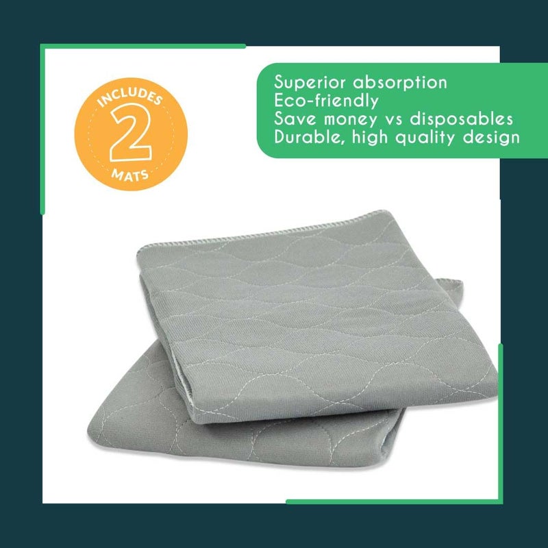 rocket & rex Premium Washable Pee Pads for Dogs, Waterproof & Reusable Puppy Pads for Potty Training, Whelping, Lining Crates & More, Guaranteed for up to 300 Washes, 22" x 22" (Pack of 2) - Image 5